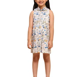 Funny Bones Clothings Print Peter Pan Collar A-Line Dress-image-59