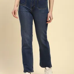 Global Republic Women Smart Slim Fit High-Rise Light Fade Stretchable Jeans-image-35