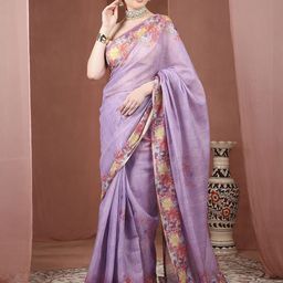 JUST FASHION Floral Zari Banarasi Saree-image-45