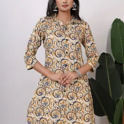 Chandbaali Floral Printed Regular Straight Kurti-image-14