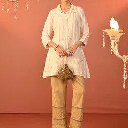 Lakshita Shirt Collar Embroidered Tunic-picture-57
