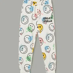 Fame Forever by Lifestyle Boys Smiley Printed Cotton Joggers-image-80