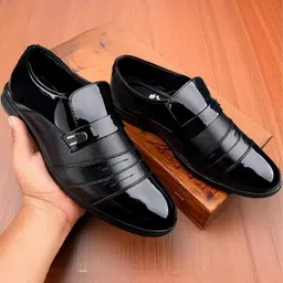VATELIO Men Black Synthetic Leather Casual Shoes-picture-43
