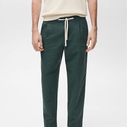 MANGO MAN Slim Fit Pleated Trousers-picture-7