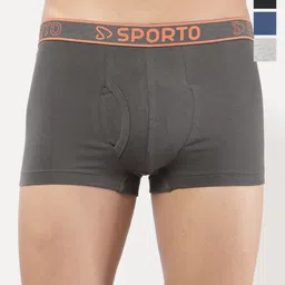 Sporto by Macho Pack Of 4 Super Combed Cotton Breathability Trunk-picture-47