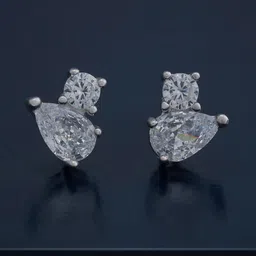 Kushal's Fashion Jewellery Rhodium-Plated 92.5 Sterling Silver Classic Zircon Studs-image-31