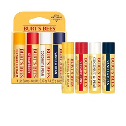 Burt's Bees Set Of 4 Beeswax, Coconut, Strawberry & Vanilla Lip Balm - 4.25 g Each-image-84