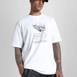 Puma x Harry Potter Men Graphic Printed Pure Cotton Oversized T-Shirt-image-80