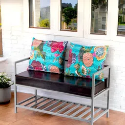 Ikiriya 2 Seater Couch With 2 Pcs Printed Cushions-image-3