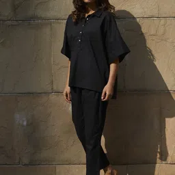 Raas by Ekta Rainbow Horse Shirt Collar Top With Trouser Co-Ords-image-83
