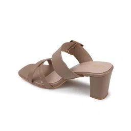 Lavie PU Block Sandals with Buckles image 3
