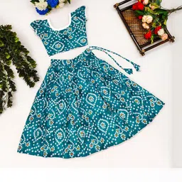 Shoryam Fashion Girls Printed Ready to Wear Lehenga &-picture-33