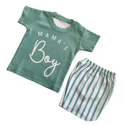 BAESD Boys Printed Round Neck Pure Cotton T-shirt With Shorts-image-91