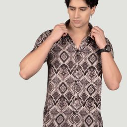 ALMATY Men Comfort Spread Collar Ethnic Motifs Printed Casual Shirt-image-7