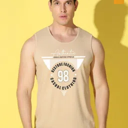 WOOSTRO Pack Of 2 Printed Combed Cotton Gym Vests VWS26(98 RUST)(MORE MUSTARD)-image-68
