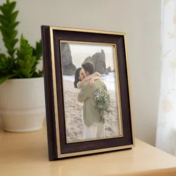 Golden Peacock Brown 1 Pieces MDF Table Photo Frames-4