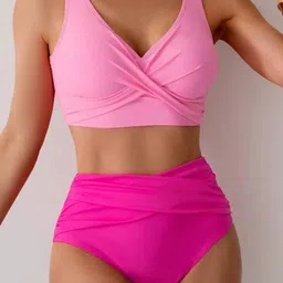 Alamode By Akanksha Ema Statement Summer Bikini In Pink-picture-44