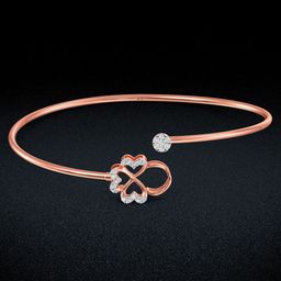 Joyalukkas Elegant Clover Heart Diamond Bracelet-2.84 gm-image-12