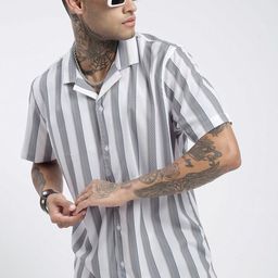 SHOWOFF Men Comfort Opaque Striped Casual Shirt-image-93