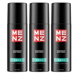 MENZ Set Of 3 Luxury Deodorants For Men - Aqua - 150 ml Each-56