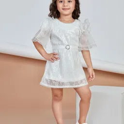 Peppermint GirlFlared Sleeve Chiffon A-Line Dress-image-89