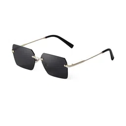 Arzonai Unisex Black Rectangle Sunglasses with UV Protected Lens-8