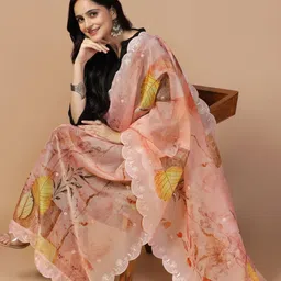 Kaizen TEXO FAB Printed Organza Dupatta image 5