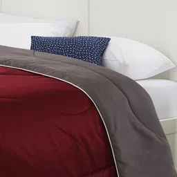 Saral Home Maroon & Grey Microfiber AC Room Single Bed Quilt-image-49