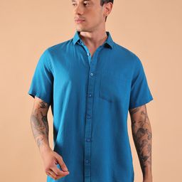 HangerLoop Men Solid Spread Collar Casual Shirt-image-90