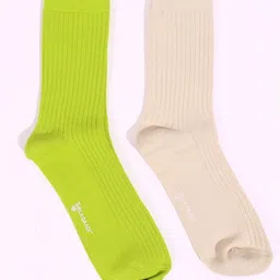 Thela Gaadi Pack Of 2 Ribbed Calf Length Socks-47