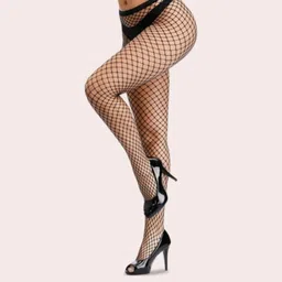 Kilvis Women Black Nylon High-Waist Stockings-picture-17