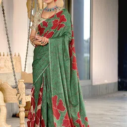 Panzora Ethnic Motifs Print Saree-4