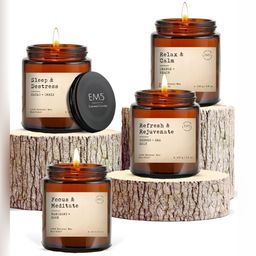 EM5 Brown & White 4 pieces Jar Candle-52