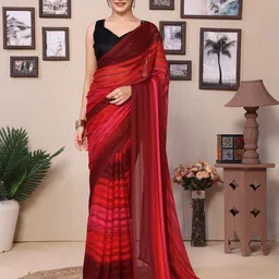 DIVASTRI Striped Poly Georgette Ready to Wear Saree-picture-14
