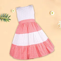 Wish Karo Checked Fit & Flare Dress-image-6