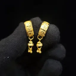 Anshenterpris Gold Plated Contemporary Half Hoop Earrings-91