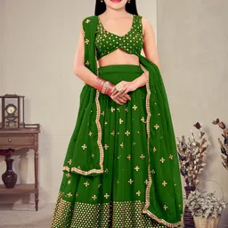 F Plus Fashion Net Semi-Stitched Lehenga Choli-picture-18