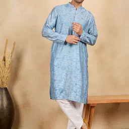 SWAGG INDIA Men Woven Design Daily Straight Kurta-picture-44
