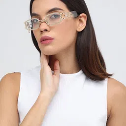 ZAADRAN Unisex Rectangle Sunglasses with Polarised and UV Protected Lens image 4