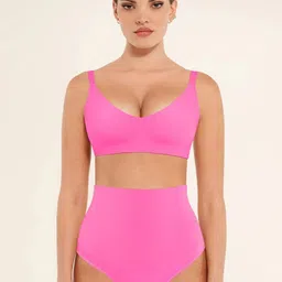 SHOP THE EDIT High Waist Seamless Tummy Control Thong Shapewear-image-97