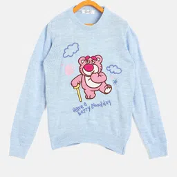JWAAQ Girls Embroidered Round Neck Pure Cotton Pullover Sweater-image-41
