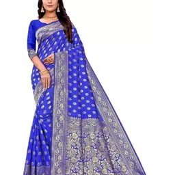 Moda Rapido Ethnic Motifs Zari Pure Silk Banarasi Saree-image-69