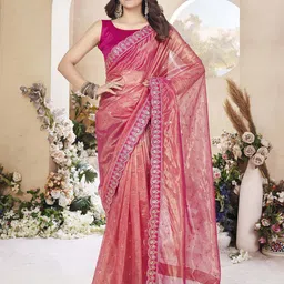 SHOPGARB Embellished Net Saree-picture-0