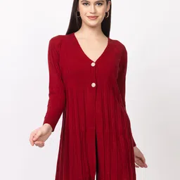 Lory Cable Knit Woollen Longline Cardigan-picture-37