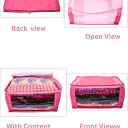 Ajabh Pink Set of 4 Regular Multi-Utility Organisers image 4