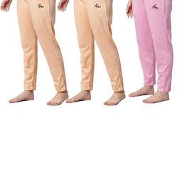 Pack of 3 Women Cotton Regular Fit Pyjama with Side Pockets-image-99