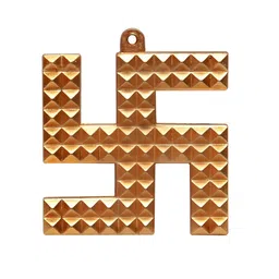 VASTU ART Beige Big Astdhatu Swastik Pyramid Prosperity Wall Decor-image-70