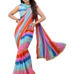 GAVUBAA Black Pure Georgette Sarees-picture-12