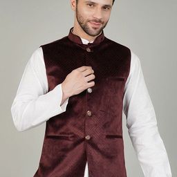 Wintage Self Design Nehru Jacket-picture-15