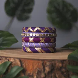 Taasha Craft Set Of 5 Threads Bangles-7